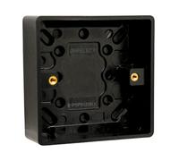 SHPELEC® Matt Black 1 Gang 25mm Surface Mount Pattress Box