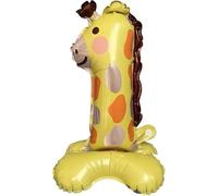 1 Giraffe Number Stand Foil Balloon, 40cm