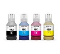 1 Go Inks Set of 4 Ink Bottles to replace Epson T49H Compatible/non-OEM for EcoTank Printers