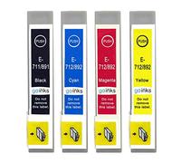 Go Inks 1 Set of 4 Ink Cartridges to replace Epson T0715 Compatible/non-OEM for Epson Stylus Printers (4 Inks)
