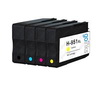 1 Go Inks Set of 4 Ink Cartridges to replace HP 950 & 951 (XL Capacity) Compatible/non-OEM for HP Photosmart Printers (4 Inks), Black, Cyan, Magenta, Yellow