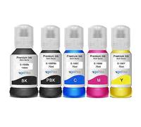 1 Go Inks Set of 5 Ink Bottles 140ml/70ml to replace Epson 105/106 Compatible/non-OEM for EcoTank Printers