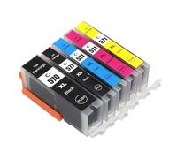 1 Go Inks Set of 5 Ink Cartridges to replace Canon PGI-570 & CLI-571 Compatible/non-OEM for PIXMA Printers (5 Inks), Black, Cyan, Magenta, Yellow, High Capacity