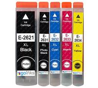 Go Inks 1 Set of 5 Ink Cartridges to replace Epson T2636 (26XL Series) Compatible/non-OEM for Epson Expression Premium Printers (5 Inks)