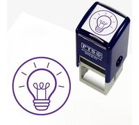 1 Great Ideas Light Bulb Motivational Feedback Marking Stamper School Pupils Work 25mm Primary Teaching Services (Purple)