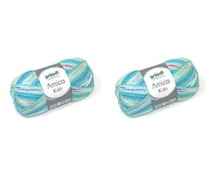 1- GRUNDL Wolle Knitting Yarn & Wool-Amica Kids-Pack of 2 BALLS-100G Each BALL-03