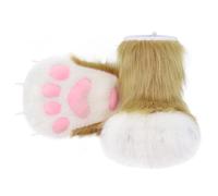 1. Halloween Animal Claw Shoes Furry Fuzzy Slippers For Cosplay Costume Adults Kids Party Accessories Halloween Cosplay Costume Accessories