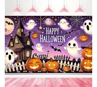 1 Halloween castle Ghost background banner made of material perfect for Halloween parties and photos