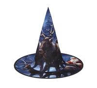 1 Halloween Witch Hats Snow Night Santa And Deer Witches Hat Mens Womens Floating Hats Costume Accessories Indoor Outdoor Halloween Decorations For Porch Yard Indoor Outdoor Decor Party Supplies
