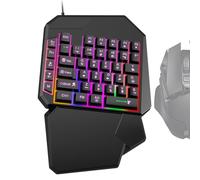 1 Handed Mechanical Keyboard KeyPad Left Hand Ergonomic Compact Programmerable Switches Macro Esport Gamepad Quick Access Player Performance Portable Setup Desktop Laptop USB Daily Use Controll