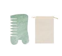 1 Handmade Jade Massage Comb, 1 Non-Woven Bag, Facial Scraping Tool Set, Jade Scraping Massage, Nine-Claw Scraping Board, Suitable for Face and Body Massage