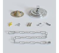 1 Head Lamp Base Ceiling Rose Chain Pendant Light Socket Fitting Bulb Holder Screw Kit For Retro Incandescent Lampholders (Chrome)
