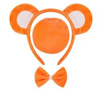 1 Headband, 1 Bow Tie And 1 Tail, Role-Playing Props, Cute Cartoon Accessories, Bear Costume Accessories.