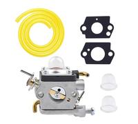 1 Heavy Duty 20-50cc Carburetor with Transparent Float Bowl & Adjustable Throttle for Trimmers Carburetor Gasket & Hose Replacement Set