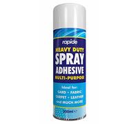 1 Heavy Duty Adhesive Glue Spray 300ml - Pair of Disposable Gloves Adhesive Card Paper Carpet Leather Vinyl Fabric by Swiss Signature