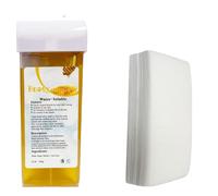 1 Honey Wax Cartridge With 50 Paper Waxing Strips Kit Sugar Cartridges Warm Paste Pack ROLL-ON Hot Wax Roller Hair Removal Depilatory 100ml Waxing Hot Rolling Soft Gentle Remover