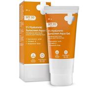 1% Hyaluroni.c Sunscreen Aqua Gel SPF 50 PA++++ I For Oily, Dry, Acne-prone Skin | Ultra Lightweight Texture | Broad Spectrum Protection & Blue Light Protection | For Men & Women | 80 g