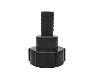 1" IBC Tank Fittings with Sealing Ring, Water Butt Tank Tap Connector Fit for 25MM Inside Diameter Hose Garden Hose Adapter Replacement Valve Parts (S60*6,Black)