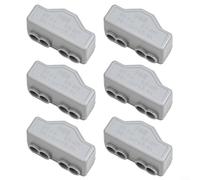 1 in 4 out Quick Terminal Block for Power Distribution in Commercial and Industrial Settings with Flame Retardant Enclosure and Brass Conductor Core