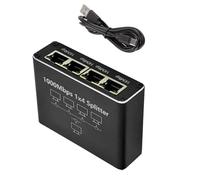 1 in 4 Out RJ45 Gigabit Ethernet Splitter 1000Mbps LAN Network Internet Adapter for IP Cameras Desktop PC