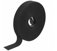 1 in x 32 Ft Black Hook and Loop Roll, Double-Sided Self-Gripping Straps for Cable Management, Cut to Length, Reusable Wire Organizer Ties Cord Strips Wrap Fasteners Tape for Home Office Data Center