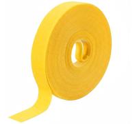 1 in x 32 Ft Yellow Hook and Loop Roll, Double-Sided Self-Gripping Straps for Cable Management, Cut to Length, Reusable Wire Organizer Ties Cord Strips Wrap Fasteners Tape for Home Office Data Center