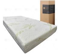 (1" Inch 2.5cm, Single 90 x 190 cm (35” x 74”)) Quality Bamboo Memory Foam Mattress Topper S, D, K