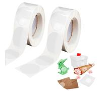 1 Inch 2000pcs Transparent Circle Package Seals Stickers for Mailing Envelope, Clear Round Wafer Seal Labels, Tab Sealer and Retail Package Self Adhesive Label