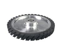 1 inch/25mm width Serrated Grooved Rubber Contact Wheel 6 inch - 14 inch Belt Grinder Accessories,250x25mm,ID 32mm