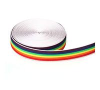 1-inch 5 Yards Elastic Band Rainbow Pattern Waistband Color Stripes Stretchy Belt Sewing