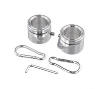 1 Inch Aluminum Alloy Flagpole Swivel Buckle for Garden Flag Poles - Rotating Mount with Silver/Black Finish, 2-Pack(Sliver)