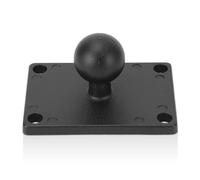 1 Inch Ball Mount Base, Ball Mount Adapter with 4-Hole AMPS Square Plate Universal Aluminum Alloy Marine Electronic Mounting Plate for RAM Mounts B Size Balls Double Socket Arms