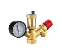1 Inch Brass Pressure Relief Valve with Automatic Vent - Heavy Duty for Hydronic Systems, 1PCS(Female Thread DN25)