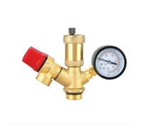 1 Inch Brass Pressure Relief Valve with Automatic Vent - Heavy Duty for Hydronic Systems, 1PCS(Male Thread DN25)
