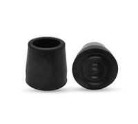 1 inch Cane Tip Replacement, Black Rubber Tips for Canes Walking Stick, and Cruch, Pack of 2