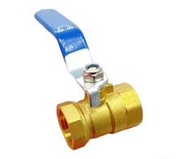 1 Inch Compression Ball Valve Brass Construction with Vinyl-Coated Lever Handle, Fluoroplastic Seal, 600 WOG Pressure Rating for Water Flow Control and Plumbing Applications(Light Duty)