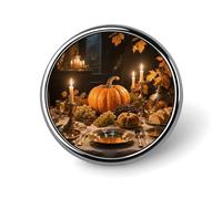 1 Inch Custom Autumn Dinner Table Lapel Pins for Suits Funny Brooches for Men Women Vintage Pin Badges for Bags Jackets Backpacks Hats Button Badge Collection Gifts-Round