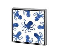 1 Inch Custom Blue Octopus Lapel Pins for Suits Funny Brooches for Men Women Vintage Pin Badges for Bags Jackets Backpacks Hats Button Badge Collection Gifts-Square