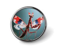 1 Inch Custom Devil's Flower Mantis Lapel Pins for Suits Funny Brooches for Men Women Vintage Pin Badges for Bags Jackets Backpacks Hats Button Badge Collection Gifts-Round