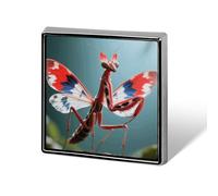 1 Inch Custom Devil's Flower Mantis Lapel Pins for Suits Funny Brooches for Men Women Vintage Pin Badges for Bags Jackets Backpacks Hats Button Badge Collection Gifts-Square