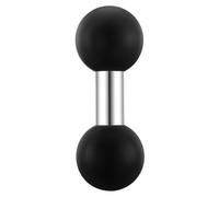 1 Inch Double Ball Mount Base Ball Adapter Mount Holder Compatible with Ram Mounts B Size Double Socket Arms, GPS, Bike Motorcycle Phone Holder, Camera, Black, Silver, Stainless Steel and TPU