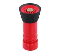 1 Inch Fire Hose Nozzle Heavy Duty Thermoplastic High Pressure Spray Jet & Fog for Firefighting & Landscaping & Garden Watering Irrigation Red