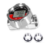 1 Inch for turbine Flow Meter for Diesel Fuel Water - High Accuracy ±1% Digital Counter with 3/4 Adapter for bsp Thread Industrial Use