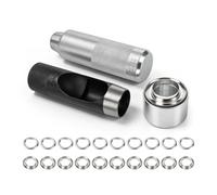 1 Inch Grommet Tool Kit - Heavy Duty Razor Sharp Punch | One-Strike Clean Cut, Pro Grommet Setter with 20 Metal Eyelets, for Leather, Tarps, Canvas, Banners, DIY Projects