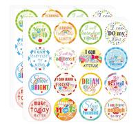 1 inch Growth Mindset Stickers 640 Pcs Break Negative Thought Inspiring Encouraging Affirmation Stickers Positive Sayings Inspiring Planner Labels for Book Phone Car Bike Scrapbook