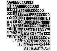 1 Inch Iron on Letters and Numbers,Iron on Vinyl Letters with A-Z Heat Transfer Letters 0-9 Iron on Numbers PU Alphabet Stickers for Clothing T-Shirt DIY Craft,Black White (Black)