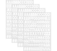 1 Inch Iron on Letters and Numbers,Iron on Vinyl Letters with A-Z Heat Transfer Letters 0-9 Iron on Numbers PU Alphabet Stickers for Clothing T-Shirt DIY Craft,Black White (White)