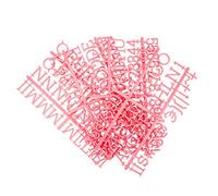 1 Inch Letters for Felt Letter Board, 188 Pieces Including Characters, Numbers & Symbols for Changeable Plastic Message Boards by Veskaoty (Pink)