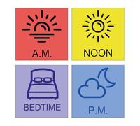 1 inch Medication Instruction Stickers 600 Pcs Morning Noon Evening Bedtime Medicine Reminder Labels Healthcare Pill Case Planner Stickers for Spice Jars,Food Storage, Food Contianers