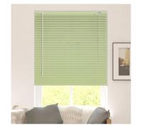 1 Inch Metal Slat Darkening Horizontal Venetian Blinds & Shades for Home Office Privacy Partition Blackout Window Blind Aluminum Light Filtering Mini Blinds(Grass Green)